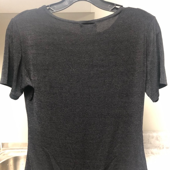 Silky smooth poly mix dark black stretch top - Picture 4 of 5